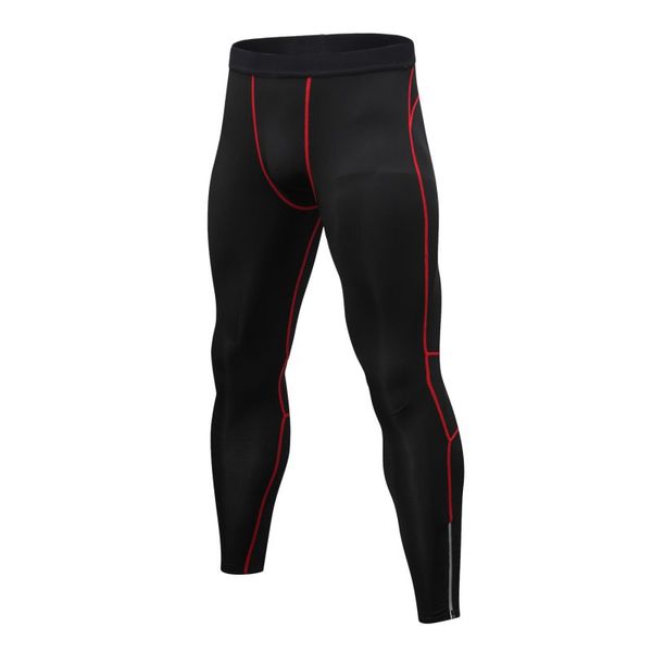 

men sports pants stretch quick drying beam foot trousers color matching breathable pants, Black;blue