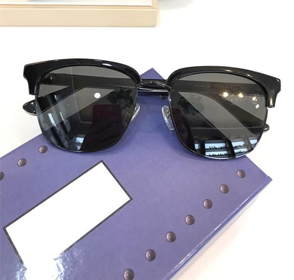

luxury 0382 sunglasses for men designer popular hollow out uv400 lens square full frame black gold brown come with case, White;black