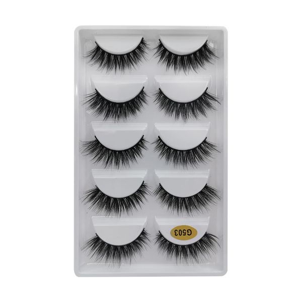 

false eyelashes shidishangpin 5/7/10 pairs 3d hand made natural long faux mink lashes messy extensions maquiagem make ups