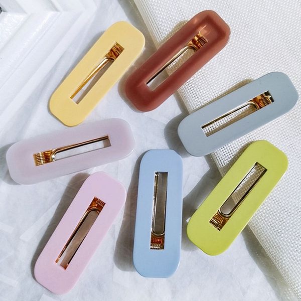 

acrylic hair clip women korea hollow geometric rectangle hair clips barrette clips for girls hairclip accessories