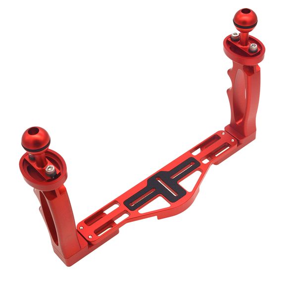 

double handheld handle aluminum alloy video stabilizer for underwater housings