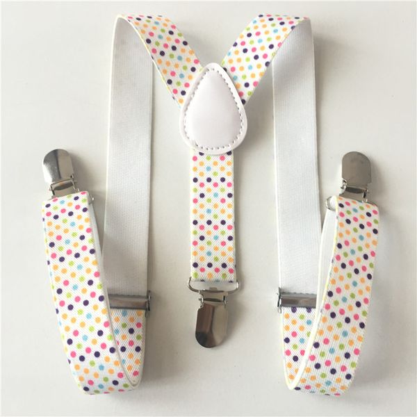 

fashion colored dots printing pattern children's boys kids suspenders braces elastic adjustable straps party accessories etbd041, Black;white