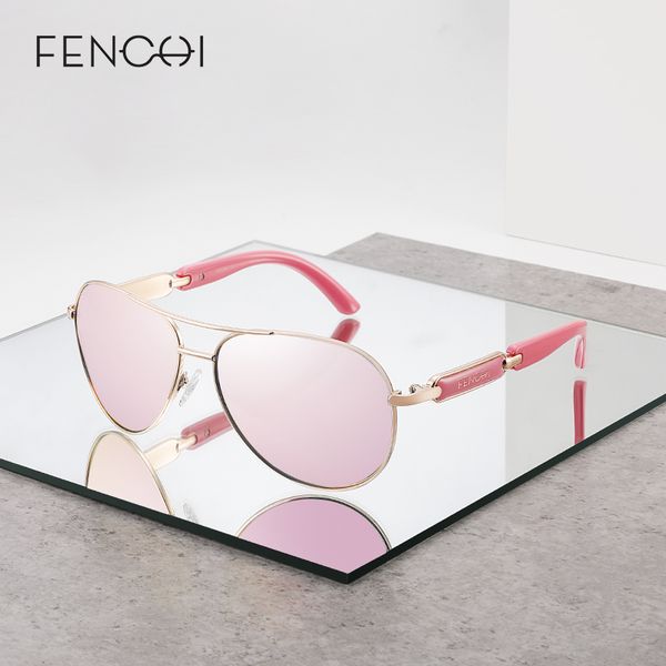 

fenchi polarized sunglasses women pilot pink black mirror glasses driving sun glasses oculos feminino 2020 zonnebril dames, White;black