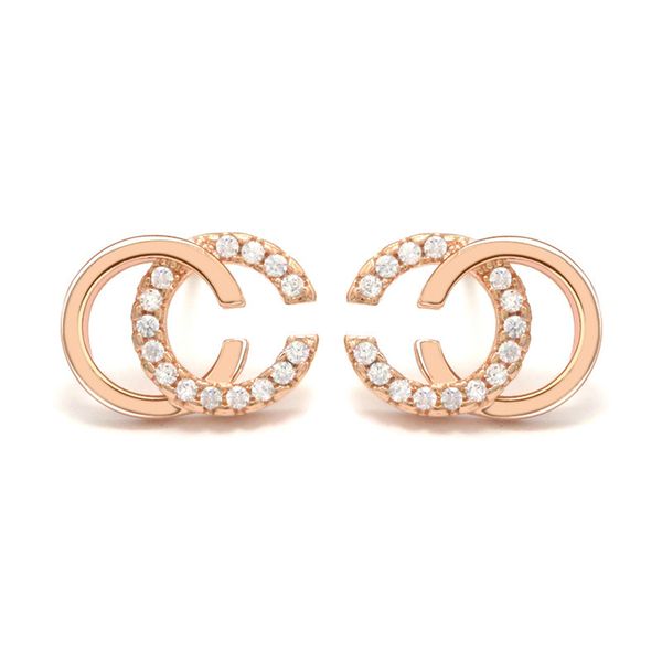 

2019 wholesale brand designer double letters earrings ear studs gold tone earring for women men wedding party jewelry gift
