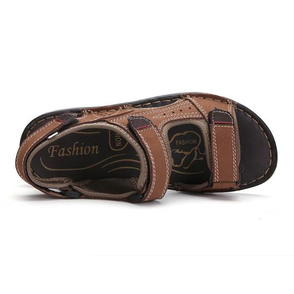 

gomnear men's sandals classic summer soft sandals men shoes big size soft outdoor climbing fisherman shoes beach slipper cs02, Black