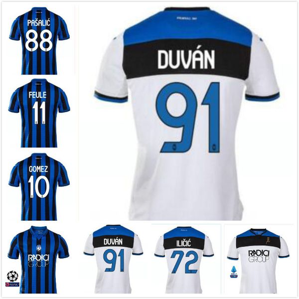 

19 20 atalanta soccer jerseys muriel 2019 2020 atalanta bc maglia da calcio duvan football shirt ilicic pasalic gomez soccer shirt, Black;yellow