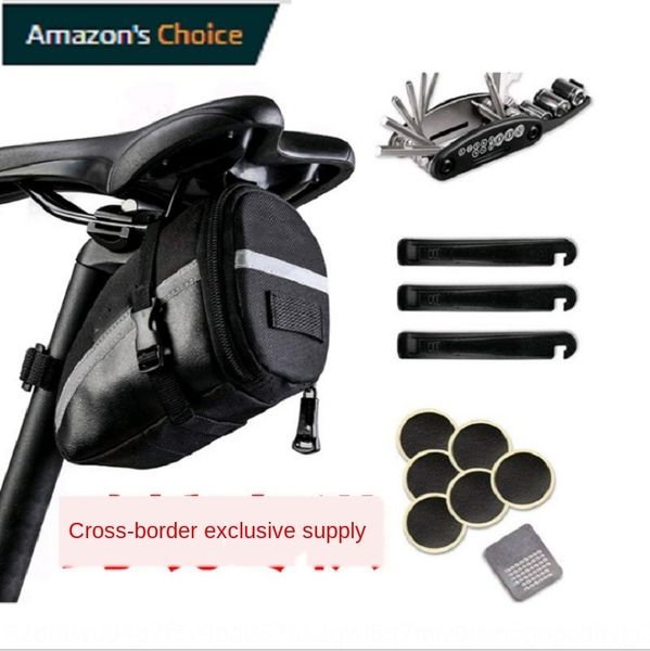 

trunk bicycle bicycle mountain bike seat bag rear seat bag glue-tire repair combination tool set