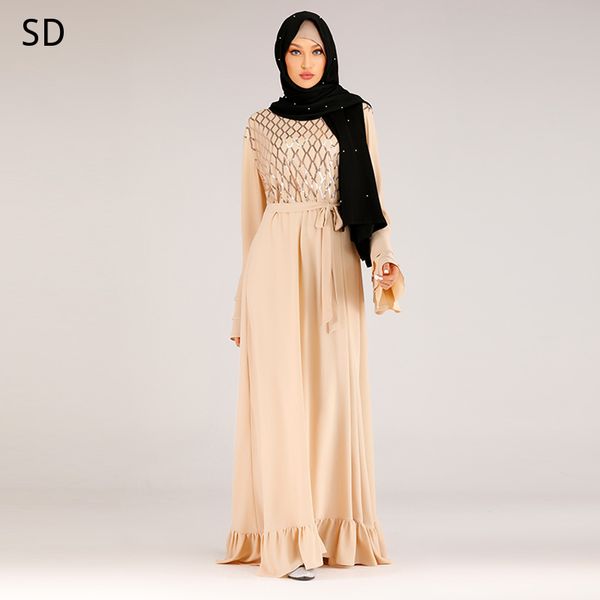 

bell sleeves abaya turkish dresses muslim dress caftan dubai kaftan marocain islam clothing for women grote maten dames kleding, Red