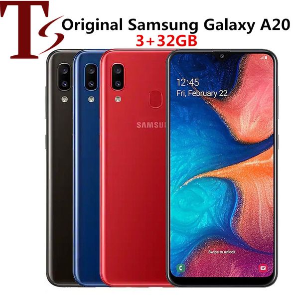 

2019 refurbished original samsung galaxy a20 a205u 6.4 inch octa core android 9.0 3gb ram 32gb rom 13mp unlocked single sim phone