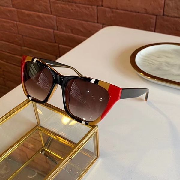 

2020 new b4382 women square butterfly gradient sunglasses uv400 57-19-145 fashion plaid plank frame designer fullset case the high quality