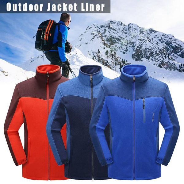 

2020 осень и зима пар мужчин и женщин флисовой куртки открытый ветрозащитный теплая дышащая куртка liner велоспорт туризм путешествия, Blue;black