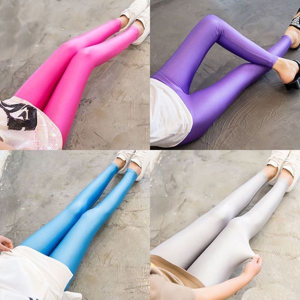 

women's pants & capris fashion size summer slim waist candy color stretch leggings pencil tigh t crops harajuku, Black;white