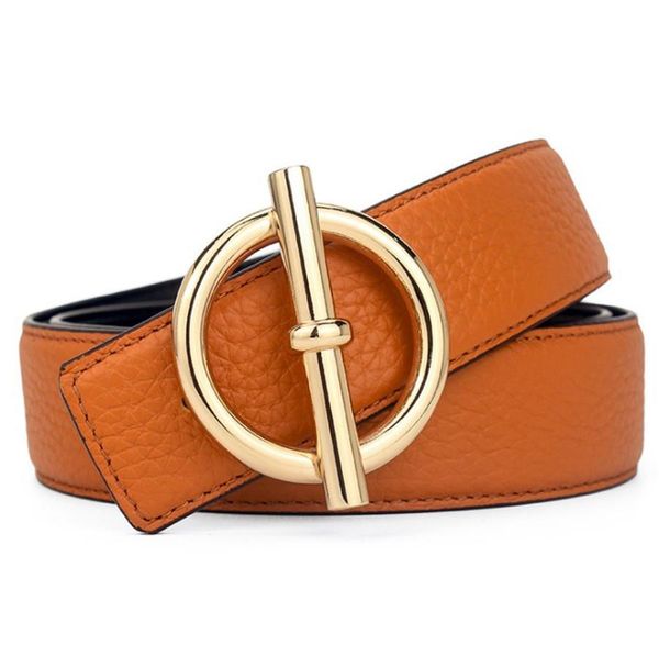 

With Box Handbag Mens Belts Woman Belt Brand Smooth Buckle Man Belts Width 3.4cm 10 Color