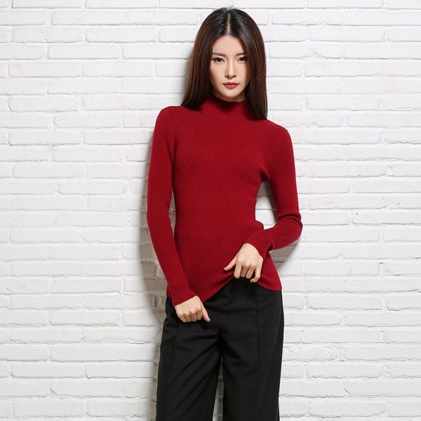 

qzkb3 2019 new fashion semi-high collar ribbed cashmere clothing 2019 women's new fashion semi-high collar ribbed cashmere sweater swea, White;black