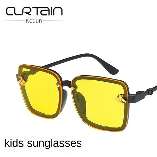 

children's bee 2019 new fashion baby casual sun glasses sunglasses fashion colorful children's sun protection, Blue