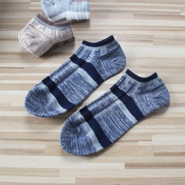 

men's thin-cut stitched boat summer new men's boat socks sweat-absorbing breathable leisure sports socks, Black