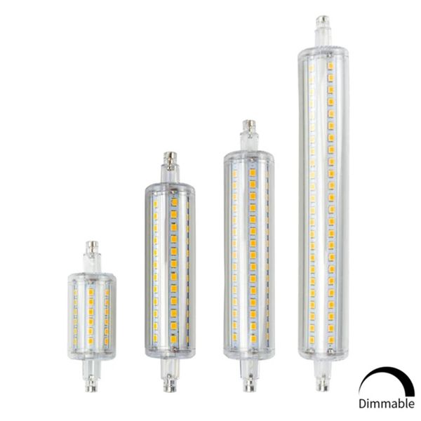 

r7s led bulb j78 j118 dimmable bulbs corn lamp 78mm 118mm 135mm 189mm replace halogen light 25w 150w 500w 220v 110v lampada