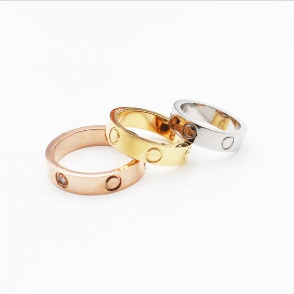 

2019 fashion titanium steel nails rings lovers band rings size for women and men brand jewelry no original box never lose, Silver