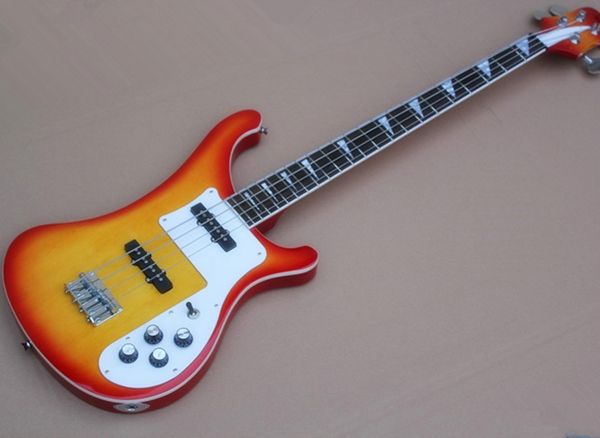 

four colors 4 strings electric bass guitar with white pickguard,rosewood fretboard