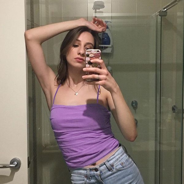 

sfkyy 2020 summer women's new purple underwear shoulder shoulder strapmesh stitching vest strap women's outer wear one-line collar, Camo