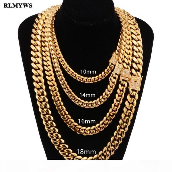 

men hip hop chain necklace fashion stainless steel 8-18mm width 18-30inch long miami cuban chains necklace male hiphop jewelry, Silver