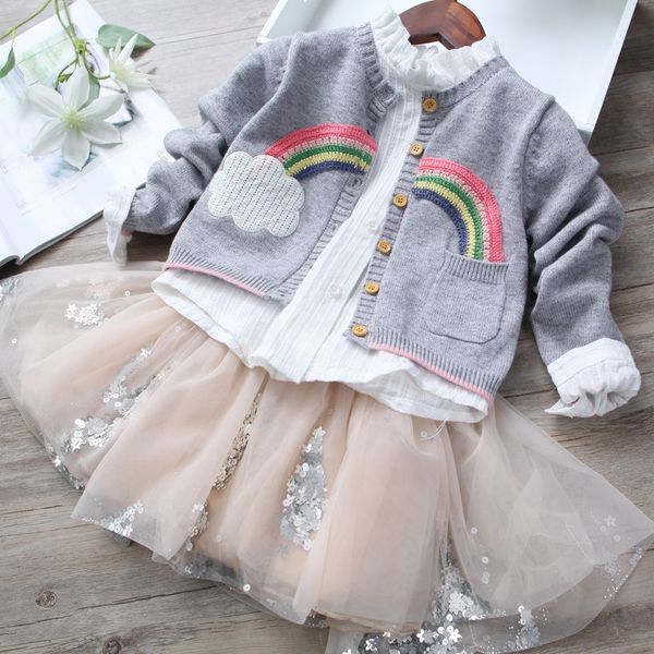 

autumn and winter girls' sweater girls' sweet waterproof mink super soft strawberry strawberry pullover pullover sweater, Blue