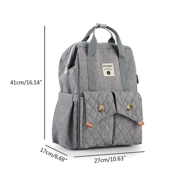 

waterproof mummy bag with stroller strap travel large capacity nappy diaper bag d0