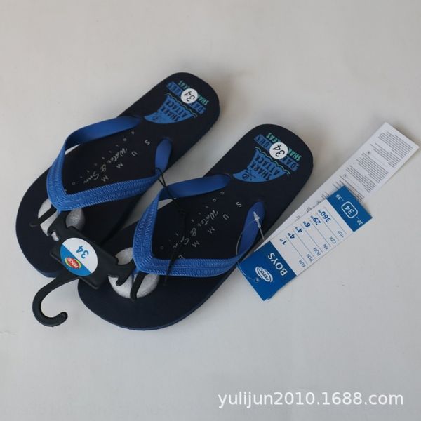 

6wps7 cartoon anti-slip home leisure rubber cartoon ' anti-slip flip-flops children slippers children slippersflip-flops home leisure, Black;grey