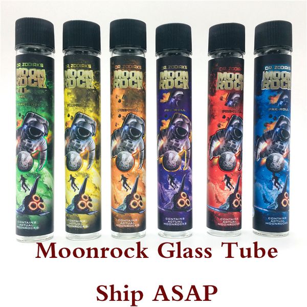 

Moonrock Стеклянные трубы Preroll Упаковка Moonrock Пустой стакан бак сухой травы упаковки бутылок черный пластиковой заглушкой трубках 120 * 20мм Instock