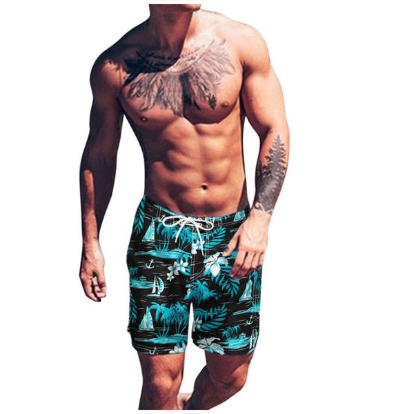 

men's shorts summer breathable fashion quick dry men casual short pants print waterproof beach surfing swimming l0306, White;black