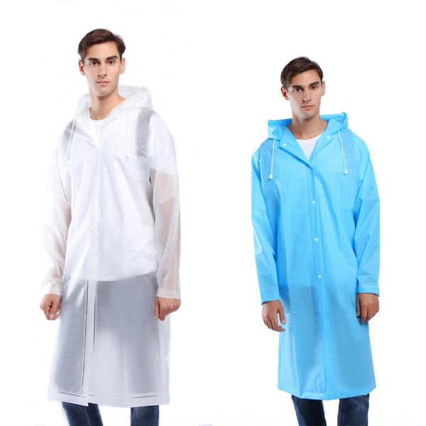 

raincoat outdoor hiking poncho fashionable men's and cloak cloak women's thickened non-disposable long raincoat, Black