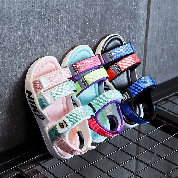 

2019 baby new girls' sandals fashion princess shoes children's soft bottom baby shoes boys' sandals, Black;red