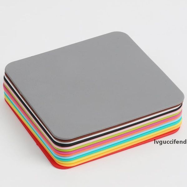 

silicone drinking coaster non-slip cup coaster mats 10cm square coffee mug tea cup bottle pads mats bar table decoration accessory