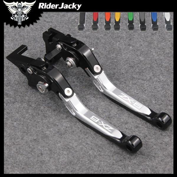 

riderjacky folding extendable motorcycle brakes clutch levers for zx6 zx 6 zx-6 1990-1999 96 1994 1995 1996 1997 1998