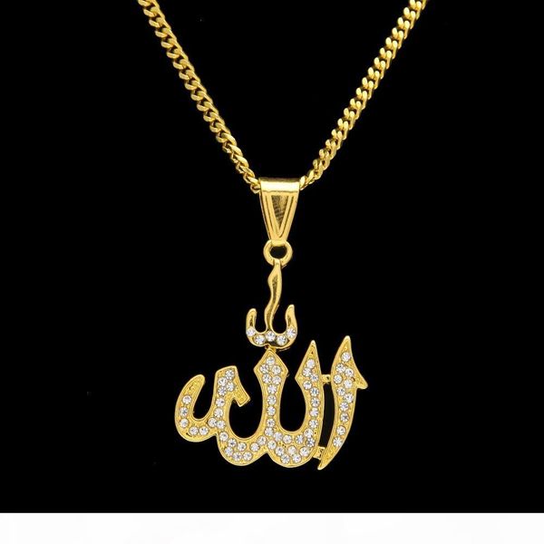 

rhinestone hip hop gold jewlery symbol pendant necklaces luxury party jewellry for boy 2020 new, Silver