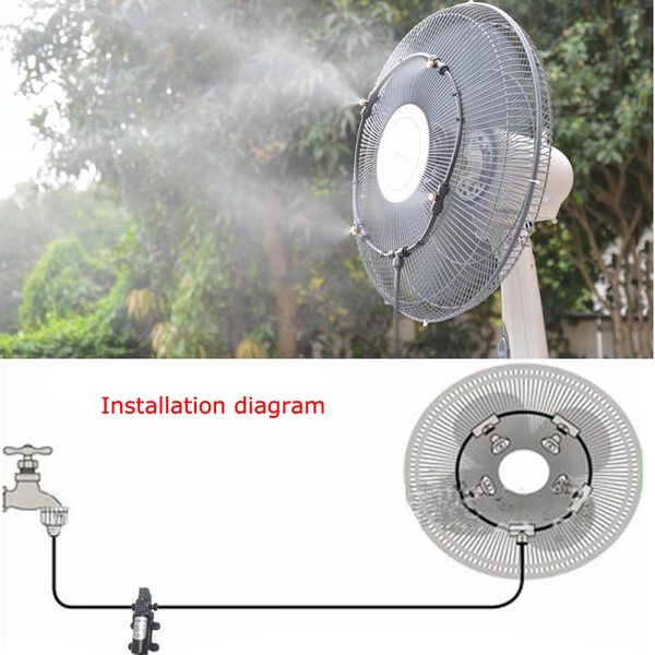 

garden water misting fan ring portable water mist fog sprayer humidification cooling misting system ring dia.10''-18''op