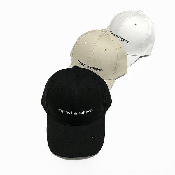 

season new baseball sun hat hat i'm not a rapper baseball cap english letter cap sunshade, Blue;gray