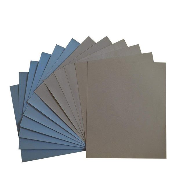 

grit 1500 2000 2500 3000 5000 7000 high precision polishing sanding wet/dry abrasive sandpaper sheets - germany, pack of 12