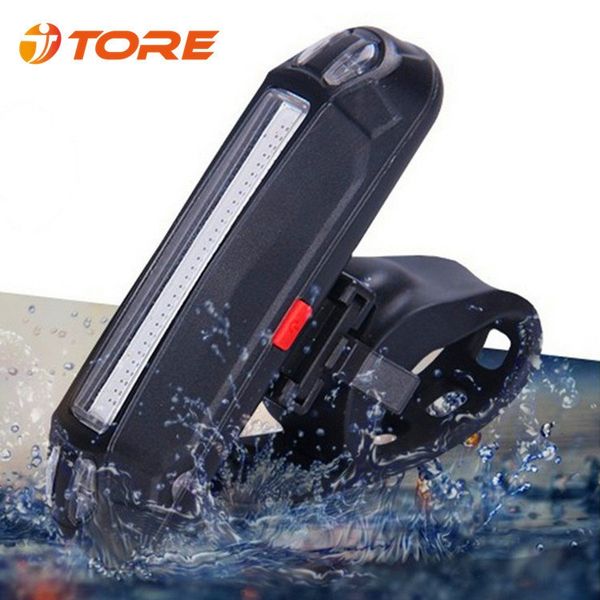 

two-color tail light tail bicycle waterproof usb charging bicycle taillights mountain bike led warning lights