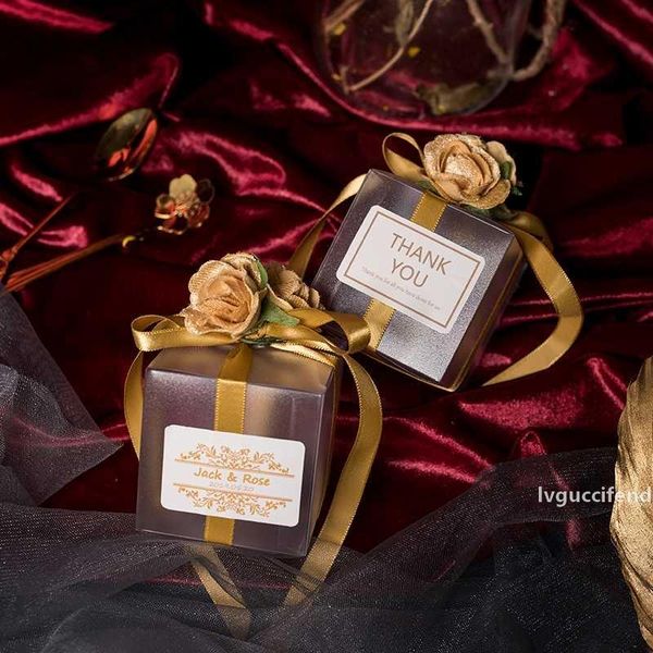 

plastic transparent candy box sweet wedding gift box thank you elegant decoration birthday baby shower party favors
