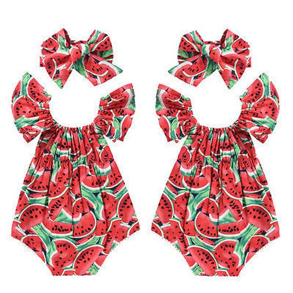 

2pcs арбуза одежда romper новорожденных младенцев одежда для девочек складки ромпер комбинезон эпикировка t200721 ​​легкий костюм с шортами, Blue