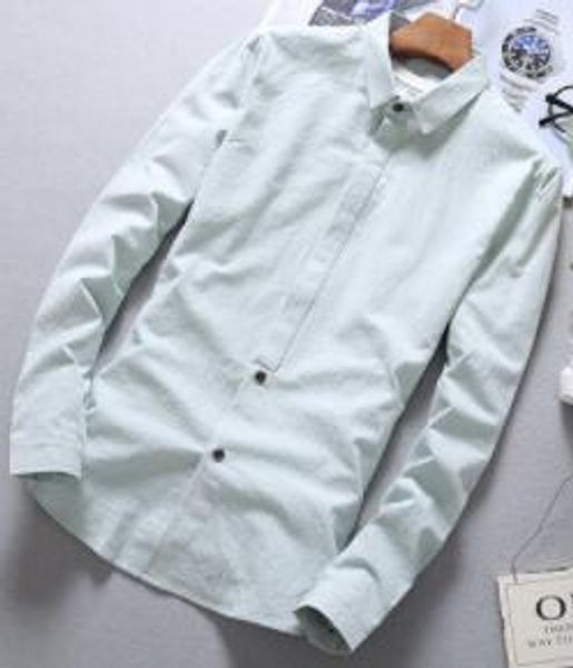 

autumn youth shirt long sleeves slim men casual shirt students white, White;black