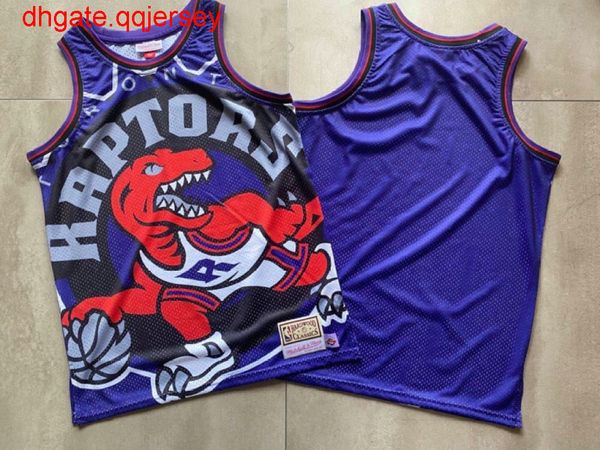 

men's mitchell & ness black big face pressing purple jersey, Gray