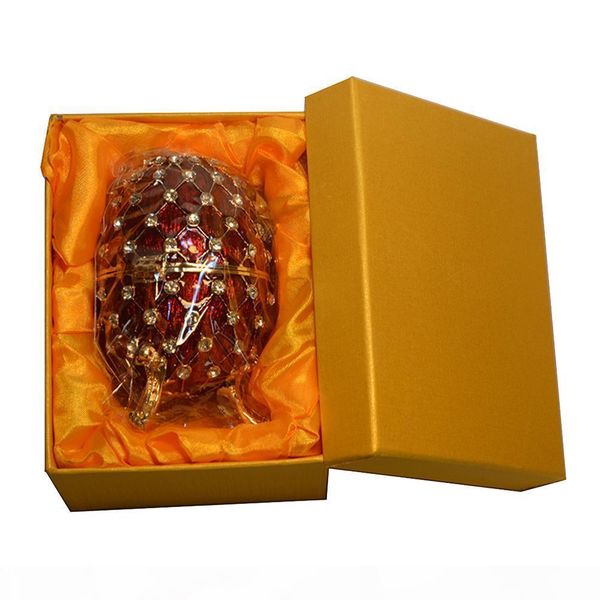 

crystal bejeweled faberge egg trinket & jewelry box ring box vintage decoration gift, Black;white