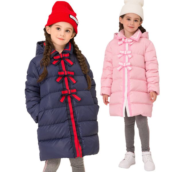 

fashion girls down jackets baby outdoor warm clothing thick coats letter windproof childrens winter jackets kids winter outerwear, Blue;gray