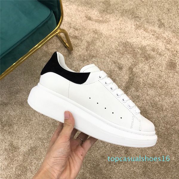 

new brand classic designer men women white leather low sports sneakers velvet glitter flat shoes 35-46 with box t01, Black