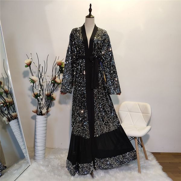 

black eid abaya dubai kaftan kimono cardigan muslim hijab dress women dubai turkish islamic clothing vetement femme musulmane