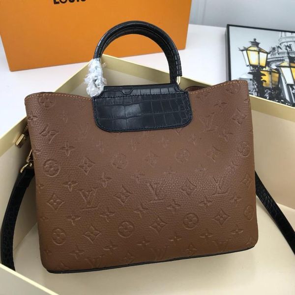 

2021 новое прибытие женщин сумка мода стиль быстрая доставка кожа леди плечо сумка totes большой емкости женщин конструктора класса люкс cro