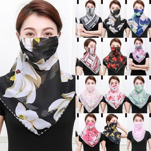 

DHL SHIP FROM USA Magic Scarf Women Face Cover Sun Chiffon Protection Scarf Neck Gaiter Cover Dustproof Neck Scarf Face Dust Scarves FY6246