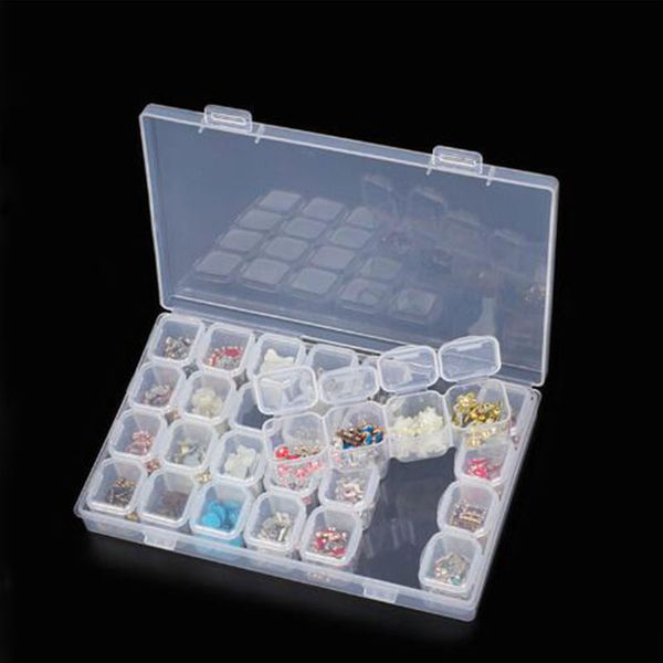 

diamond painting kits 28 slots plastic storage box rhinestone tools beads storage box organizer holder kit